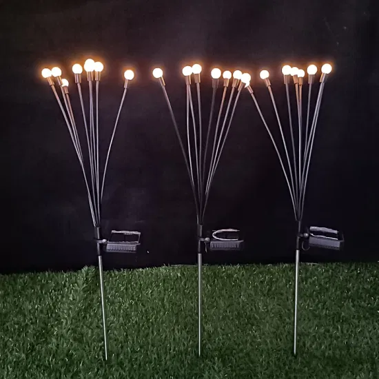 Solar-Firefly-Licht, wasserdichtes LED-Gartenlicht für Rasen, Boden, Wegdekoration, LED-Windschaukel-Hoflicht